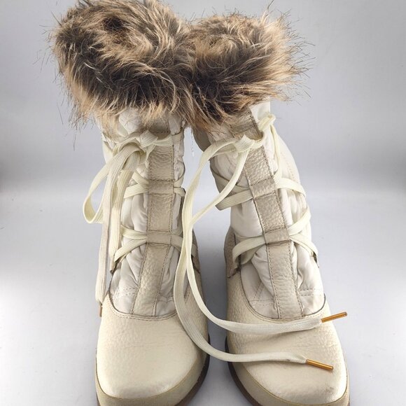 Lands’ End Waterproof Winter Boots – Women’s 6.5 – Faux Fur Trim – Cozy & Durabl - Picture 7 of 10